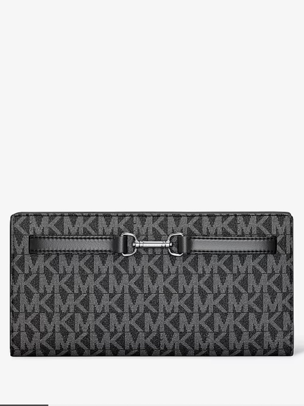 Michael Kors Carson Lg Signature Logo Snap Wallet
NWT MK Monogram Continental